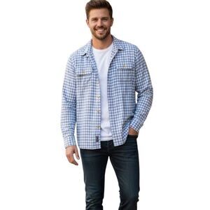 LUCKY BRAND Cotton Plaid button up shirt size  XL